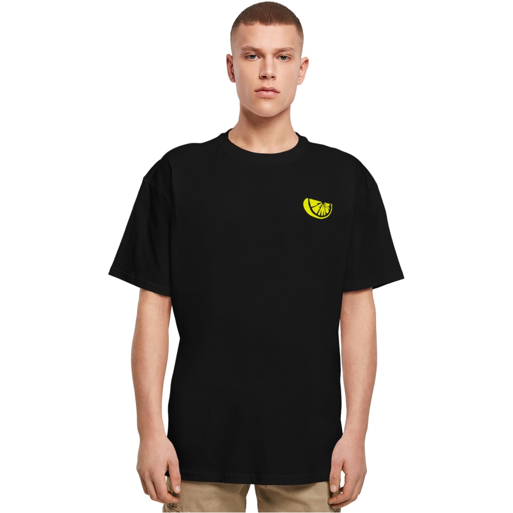 Merchcode - Wording Lemon Heavy Oversize Mens Tshirt - Black